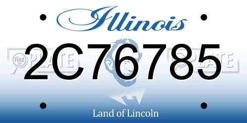 2C76785 Illinois License Plate