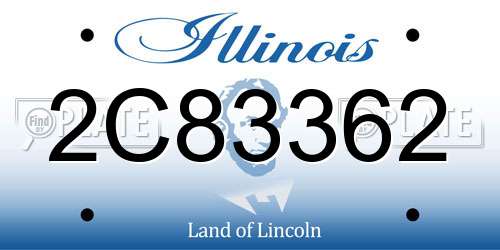 2C83362 Illinois License Plate