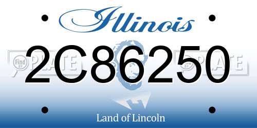 2C86250 Illinois License Plate