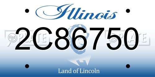 2C86750 Illinois License Plate