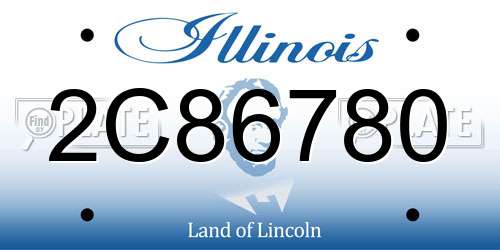 2C86780 Illinois License Plate