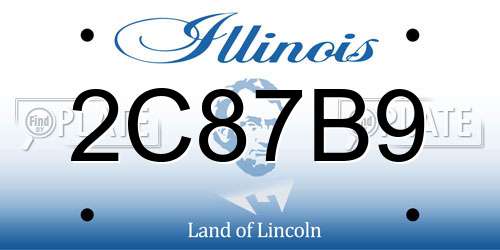 2C87B9 Illinois License Plate