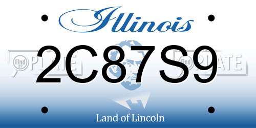 2C87S9 Illinois License Plate