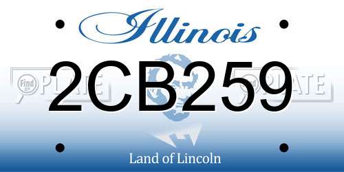 2CB259 Illinois License Plate