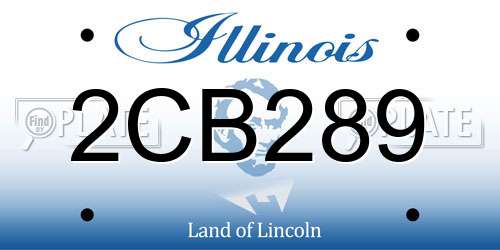 2CB289 Illinois License Plate