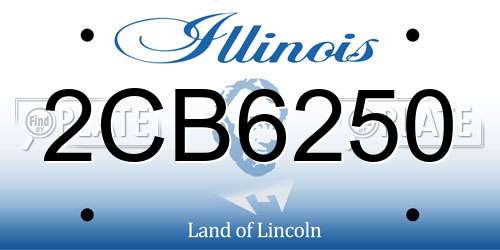 2CB6250 Illinois License Plate