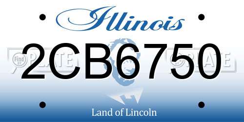 2CB6750 Illinois License Plate