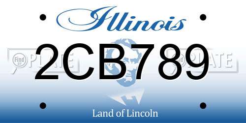 2CB789 Illinois License Plate