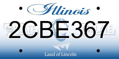 2CBE367 Illinois License Plate
