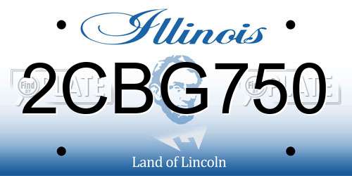 2CBG750 Illinois License Plate