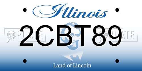 2CBT89 Illinois License Plate