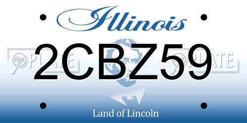 2CBZ59 Illinois License Plate