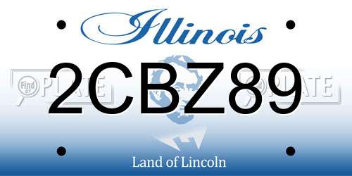 2CBZ89 Illinois License Plate