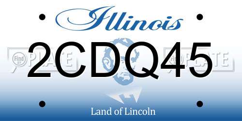 2CDQ45 Illinois License Plate