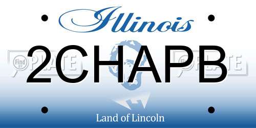 2CHAPB Illinois License Plate