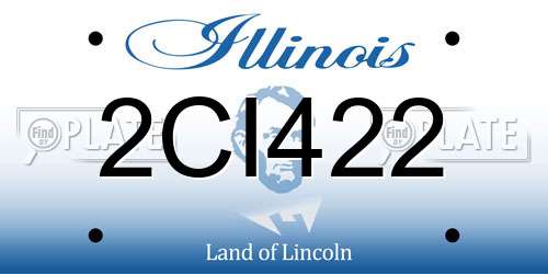 2CI422 Illinois License Plate