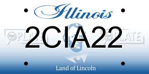 2CIA22 Illinois License Plate