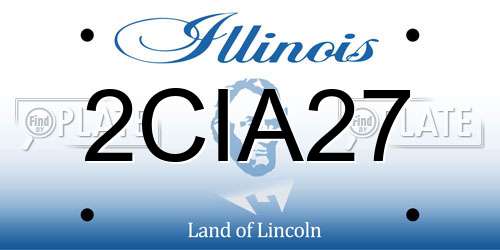 2CIA27 Illinois License Plate