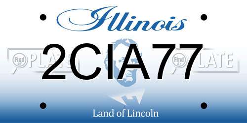 2CIA77 Illinois License Plate