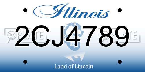 2CJ4789 Illinois License Plate