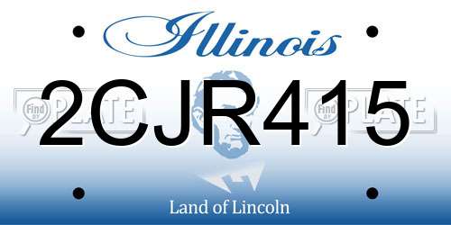 2CJR415 Illinois License Plate