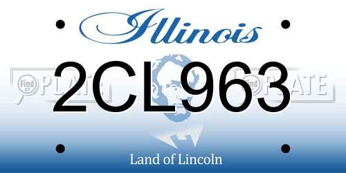 2CL963 Illinois License Plate