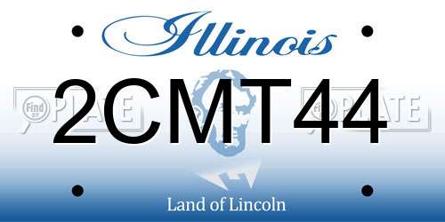 2CMT44 Illinois License Plate