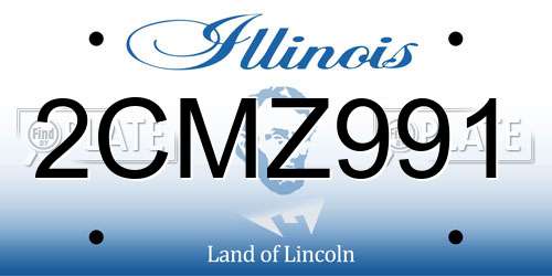 2CMZ991 Illinois License Plate