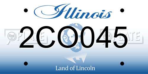 2CO045 Illinois License Plate