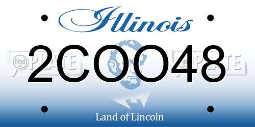 2COO48 Illinois License Plate