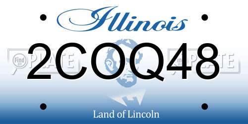 2COQ48 Illinois License Plate
