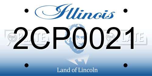 2CP0021 Illinois License Plate