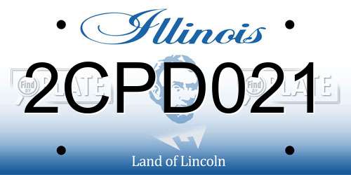 2CPD021 Illinois License Plate