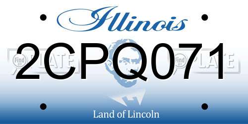 2CPQ071 Illinois License Plate