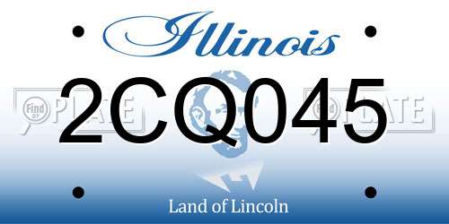 2CQ045 Illinois License Plate