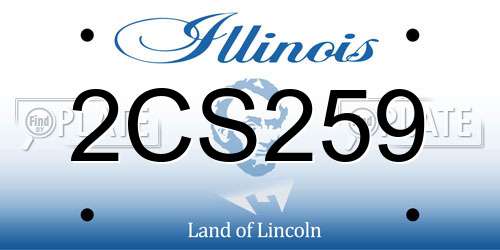2CS259 Illinois License Plate