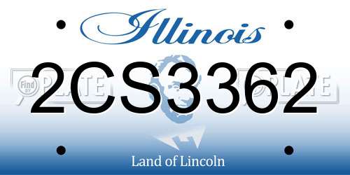 2CS3362 Illinois License Plate