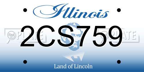 2CS759 Illinois License Plate
