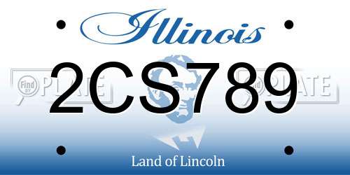 2CS789 Illinois License Plate
