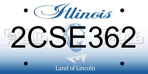 2CSE362 Illinois License Plate