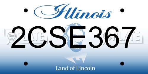 2CSE367 Illinois License Plate
