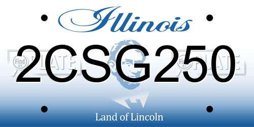 2CSG250 Illinois License Plate
