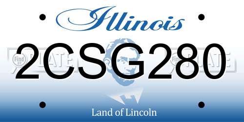 2CSG280 Illinois License Plate