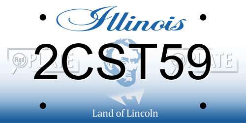 2CST59 Illinois License Plate
