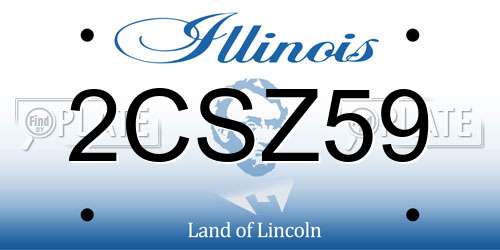 2CSZ59 Illinois License Plate