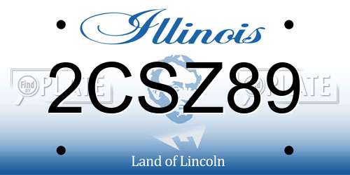2CSZ89 Illinois License Plate