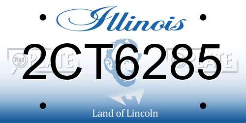 2CT6285 Illinois License Plate