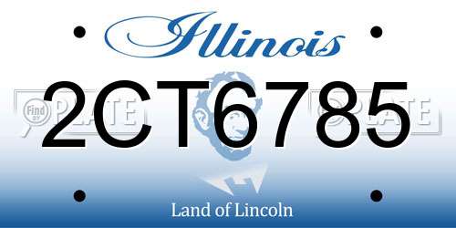 2CT6785 Illinois License Plate