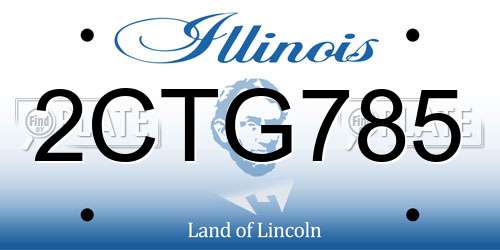 2CTG785 Illinois License Plate