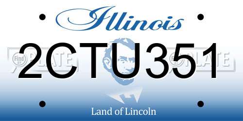 2CTU351 Illinois License Plate